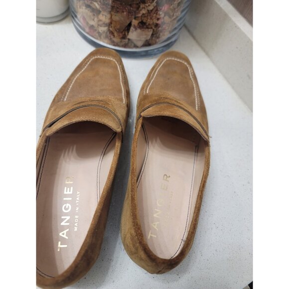 Tangier Penny Loafers Mens 9.5 Brown Leather Slip On Shoes Dress Casual Italian main image 8